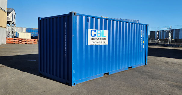 blue 20ft csl container